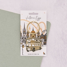 Victoria Eggs London City Bus Keyring