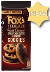 Fox's Fabulous Cookies Dark Chocolate & Ginger 175g - Coming Christmas 2025 BD