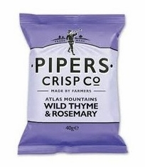 Pipers Wild Thyme & Rosemary Crisps 40g 
