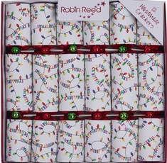 Robin Reed Christmas Fairy Lights Crackers 12ct 