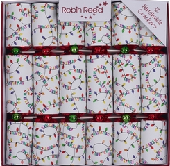 Robin Reed Christmas Fairy Lights Crackers 12ct 