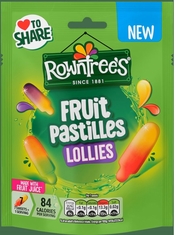 Rowntree's Fruit Pastilles Lollies Sweets Pouch 130g