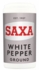 Saxa Ground White Pepper 25g