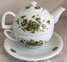 Tea for One Porcelain Shamrock Floral-CBE Inc - COMING SOON