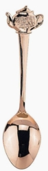 Mini Gold Spoon with Teapot Design