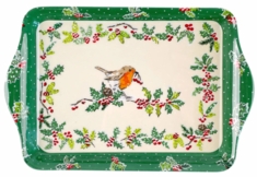Christmas Robins Small Tray