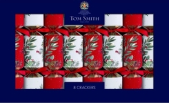 Tom Smith Red & White with Mistletoe Branch Deluxe Cracker 8pk - Coming Christmas 2026 BD