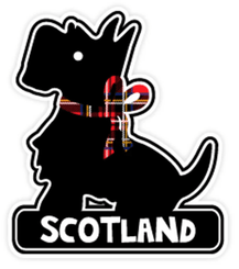 Scotland Scottie Dog Sticker - 2 in stock