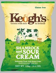 Keogh's Sour Cream and Shamrock 125g