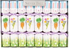 Silver Tree Bunny Friends Crackers 8ct Silver Tree Bunny Friends Crackers 8ct
