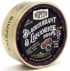 Simpkins Nipits Blackcurrant Liquorice Drops 175g