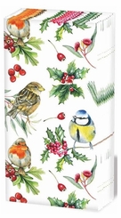 Sniffs Birds in Winter Hankie - Coming Soon