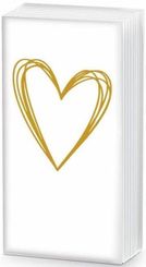 Sniffs Gold Heart Hankie - 4 in stock