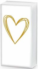 Sniffs Gold Heart Hankie - 4 in stock
