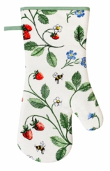 Strawberry Patch Gauntlet Single Oven Glove - 2 In Stock