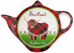 Tartan Highland Cow Teabag Rest