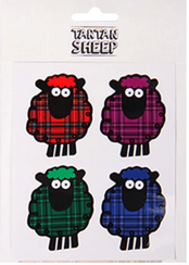 Tartan Sheep Stickers - Sold Out
