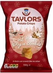Taylors Hot Honey Pigs In Blankets Crisps 150g Taylors Hot Honey Pigs In Blankets Crisps 150g