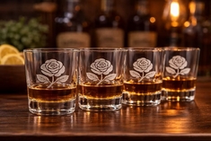 Rose Premium Rocks Glasses with Box 4pk- Coming Christmas 2026