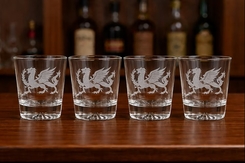 Welsh Dragon Premium Rocks Glasses with Box 4pk - Coming Christmas 2026 GWG