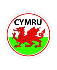 Cymru Dragon Round Sticker