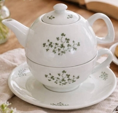 Tea for One Porcelain Shamrock-CBE Inc - cOMING sOON