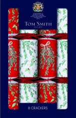 Tom Smith Red and White Mistletoe Crackers 8ct- Coming Christmas 2026 BD