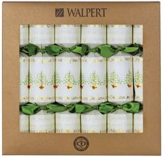 Walpert Eco Greetings on Linen Crackers 6ct Walpert Eco Greetings on Linen Crackers 6ct