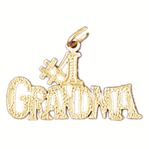 14K Gold #1 Grandma Saying Charm-Daz-10049