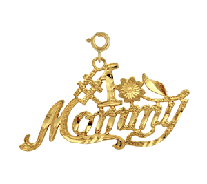 14K Gold #1 Mommy Saying Charm-Daz-9791