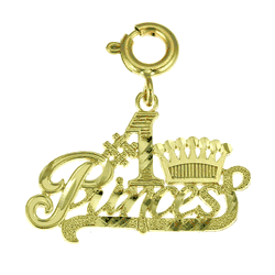 14K Gold #1 Princess Saying Charm-Daz-10408