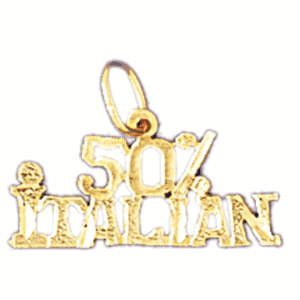 14K Gold 50% Italian Saying Charm-Daz-10446