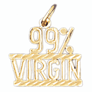 14K Gold 99% Virgin Saying Charm-Daz-10680