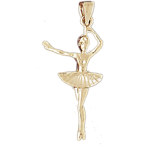 14K Gold Ballerina Charm-Daz-6133