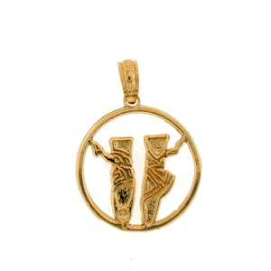 14K Gold Ballerina Slipper Miscellaneous Charm-Daz-6310