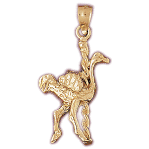 14K Gold Carousel Ostrich Charm-Daz-6010