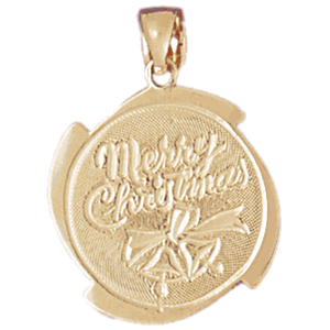 14K Gold Christmas Decoration Charm-Daz-5555