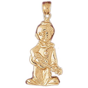 14K Gold Clown Charm-Daz-6043