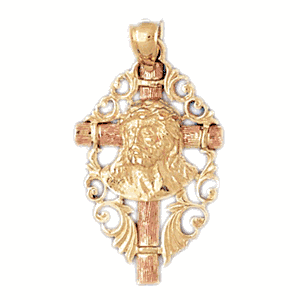 14K Gold Cross Charm-Daz-7605