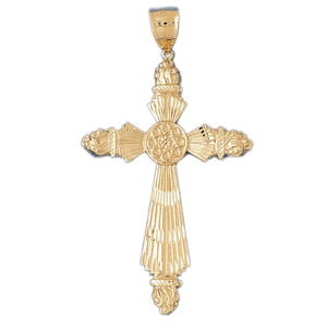 14K Gold Cross Charm-Daz-8054