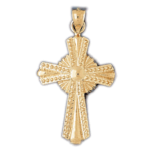 14K Gold Cross Charm-Daz-8059
