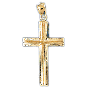14K Gold Cross Charm-Daz-8093