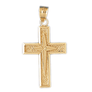 14K Gold Cross Charm-Daz-8136