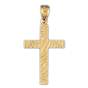 14K Gold Cross Charm-Daz-8244