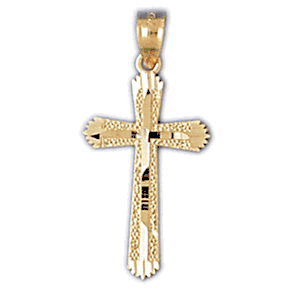 14K Gold Cross Charm-Daz-8280