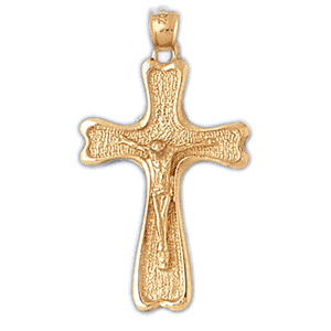 14K Gold Crucifix Charm-Daz-8524