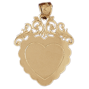 14K Gold Engravable Plate Charm-Daz-5787