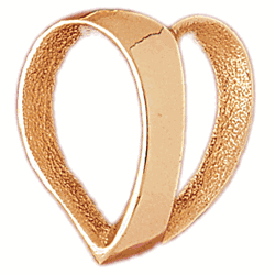 14K Gold Floating Heart Charm-Daz-3999