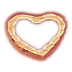 14K Gold Floating Heart Charm-Daz-4010
