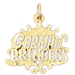 14K Gold German Princess Saying Charm-Daz-10405